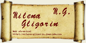 Milena Gligorin vizit kartica